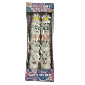 Vintage NIB 1996 Easter Bunny Tapered Candles by Candle Craft Candle Co.